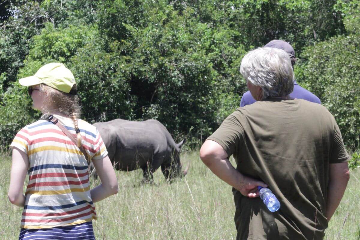 Rhino tracking in Ziwa