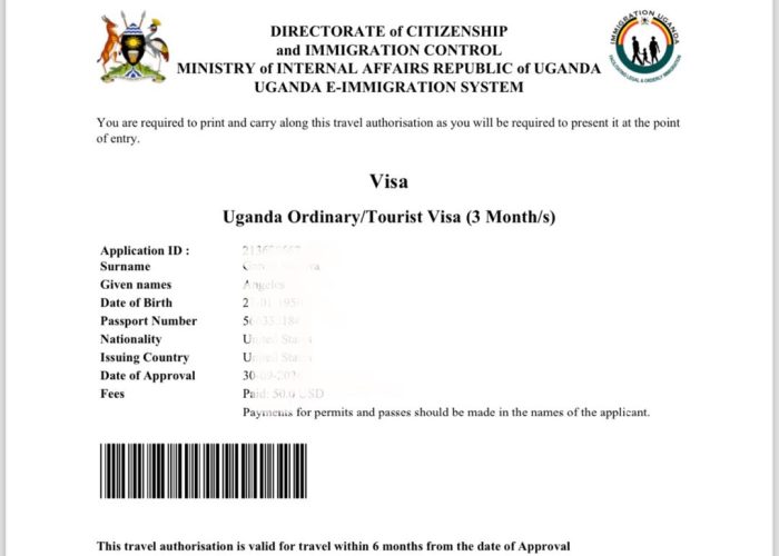 Uganda Visa Fees